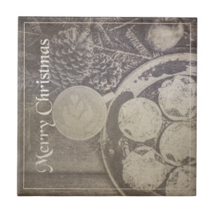 Vintage Christmas Coffee & Cookies Tile