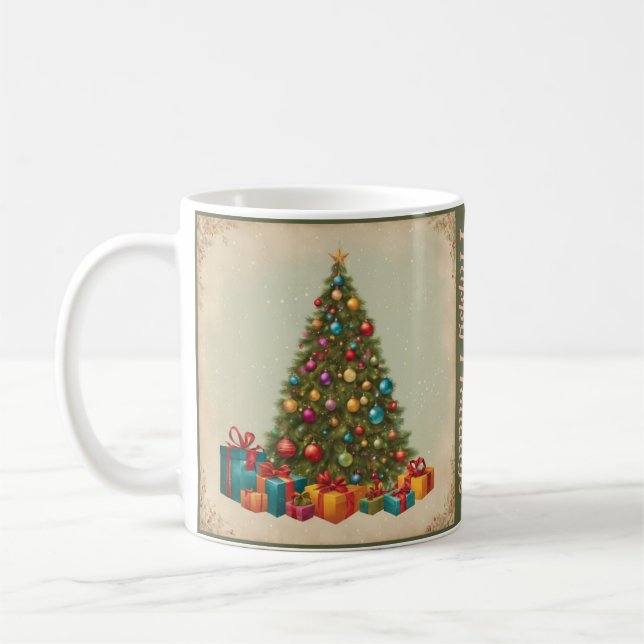 Vintage Christmas Coffee Mug (Left)