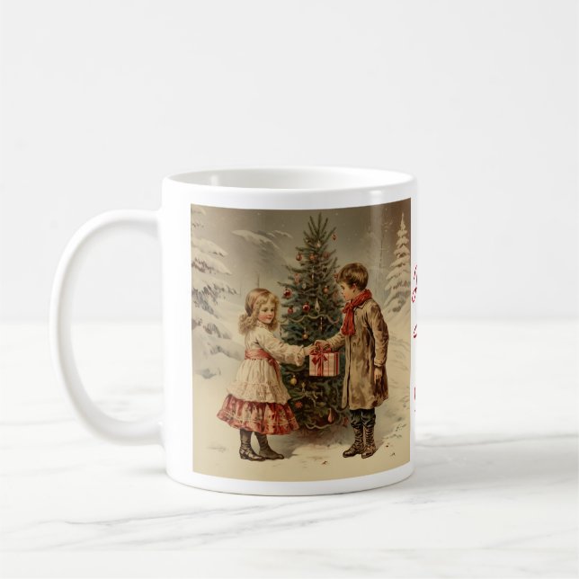 Vintage Christmas Coffee Mug (Left)