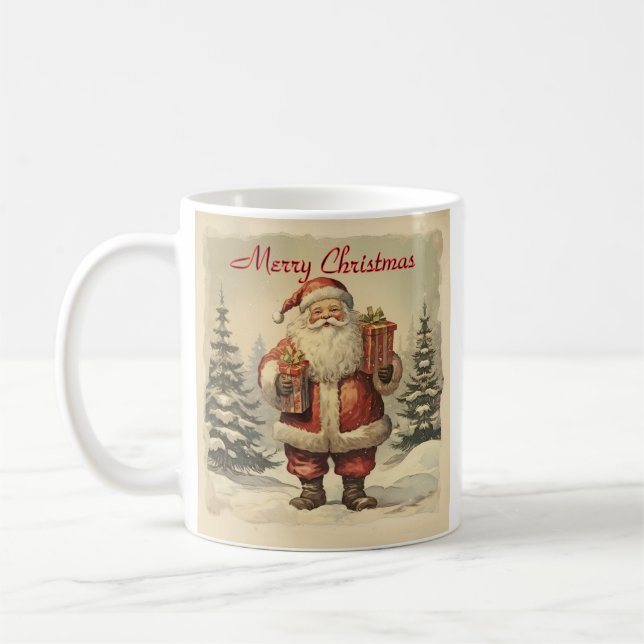 Vintage Christmas Coffee Mug (Left)