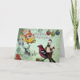 Vintage Christmas Collage Christmas Card