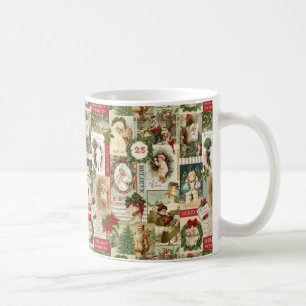 VINTAGE CHRISTMAS COLLAGE COFFEE MUG