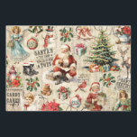 Vintage Christmas Collage Decoupage Wrapping Paper Sheet<br><div class="desc">Vintage Christmas decoupage wrapping paper. Festiver gift wrap for the Christmas season. Designed for you by Blackberry Boulevard.</div>
