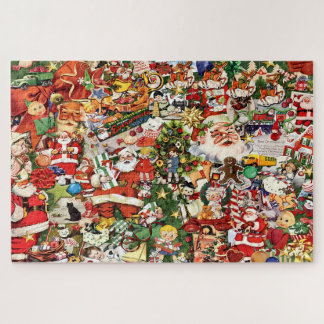 Vintage Christmas Collage Jigsaw Puzzle