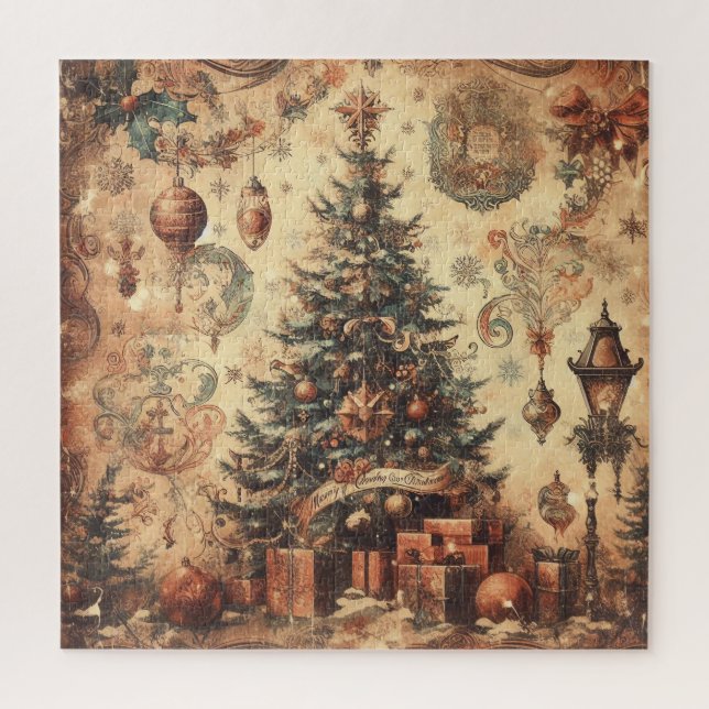 Vintage Christmas Collage Puzzle (Vertical)