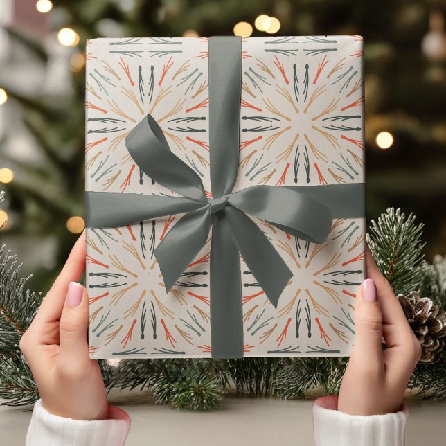 "Vintage Christmas Colourful |  Festive Retro  Wrapping Paper (Creator Uploaded)