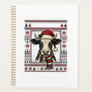 Vintage Christmas Cow Ugly Sweater Shirt Design_1 Planner