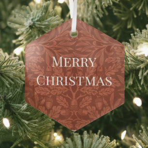 Vintage Christmas, Custom William Morris Glass Tree Decoration