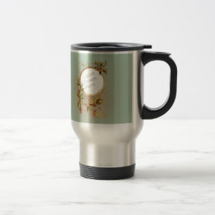 Vintage Christmas Customisable Photo Template Travel Mug
