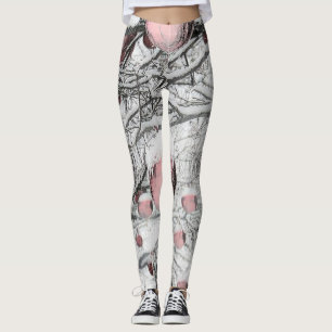 Vintage Christmas Decorations in Snowed Trees Leggings
