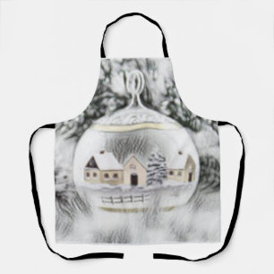 Vintage Christmas Decorations Ornaments   Apron