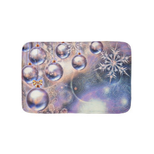Vintage Christmas Decorations Ornaments Bath Mat