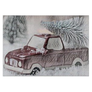 Vintage Christmas Decorations Ornaments   Cutting Board