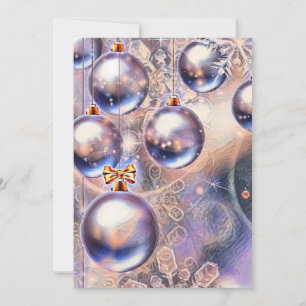 Vintage Christmas Decorations Ornaments Invitation