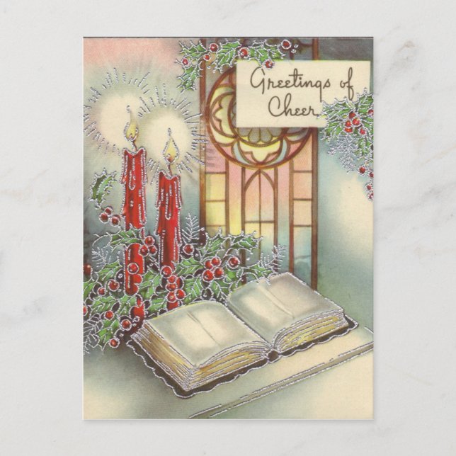 Vintage Christmas Design PostCard (Front)