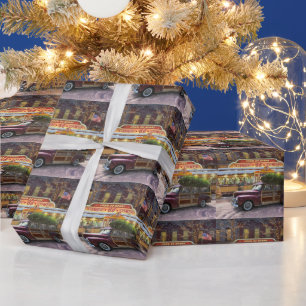 Vintage Christmas Diner Wrapping Paper