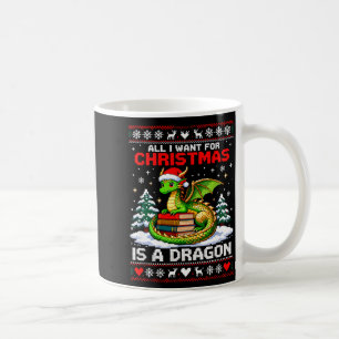 Vintage Christmas Dragon Lover Fantasy Home For Ho Coffee Mug