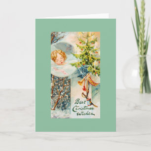 Vintage Christmas Dreams Christmas Card
