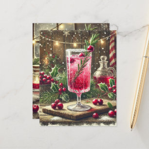 Vintage Christmas Drink Cranberry Fizz Scrapbook