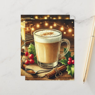 Vintage Christmas Drink Eggnog Latte Scrapbook