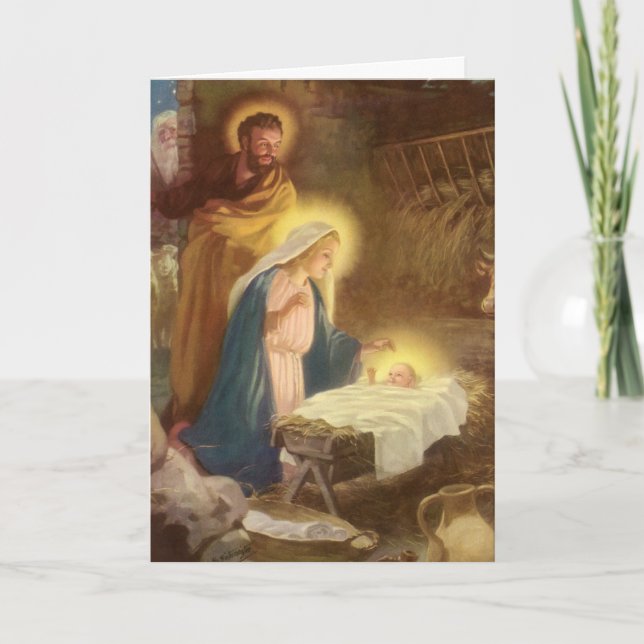 Vintage Christmas, Easy to Customise Cards (Front)