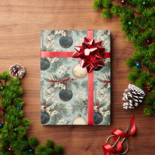 Vintage Christmas Elegance Design Wrapping Paper