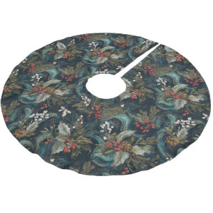 Vintage Christmas Elegant Sparkle Brushed Polyester Tree Skirt