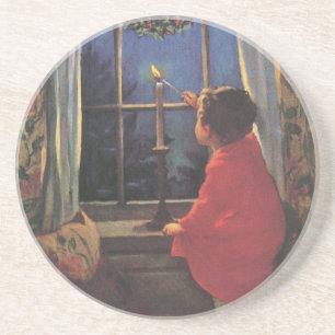 Vintage Christmas Eve by Jessie Willcox Smith Coaster