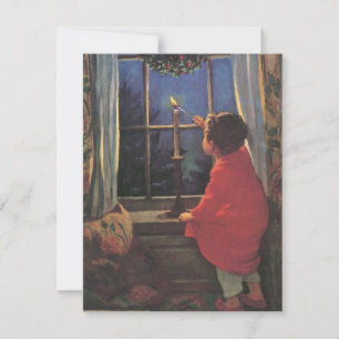 Vintage Christmas Eve by Jessie Willcox Smith Holiday Card