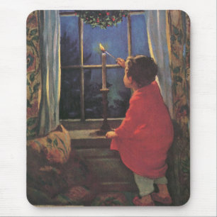 Vintage Christmas Eve by Jessie Willcox Smith Mouse Mat