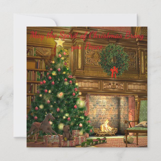 Vintage Christmas Eve Christmas Greeting Card (Front)