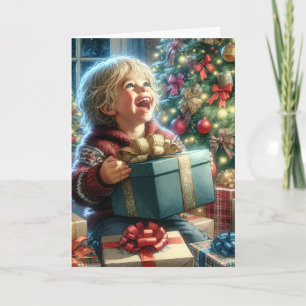 Vintage Christmas Eve Joy Personalised Card