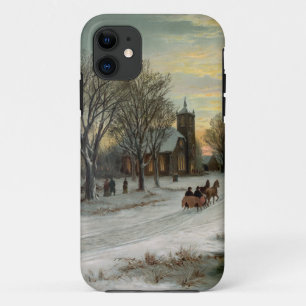 Vintage Christmas Eve Night iPhone 11 Case