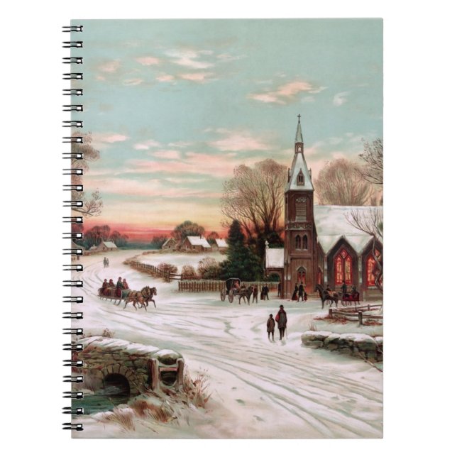 Vintage Christmas Eve Notebook (Front)