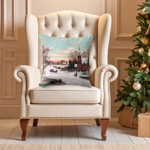 Vintage Christmas Eve Pillow