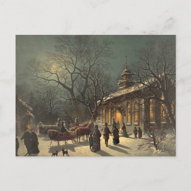 Vintage Christmas Eve Postcard (Front)