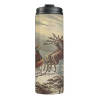 Vintage Christmas Eve Victorian Santa Claus Sleigh