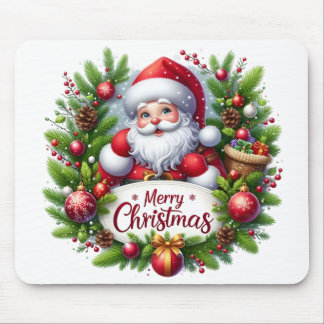 Vintage Christmas Eve Victorian Santa Mouse Pad