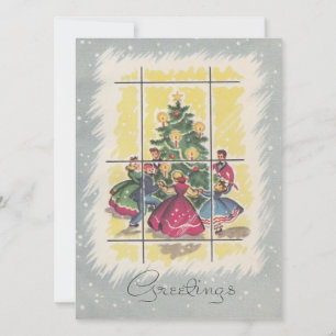 Vintage Christmas Family Holiday Card