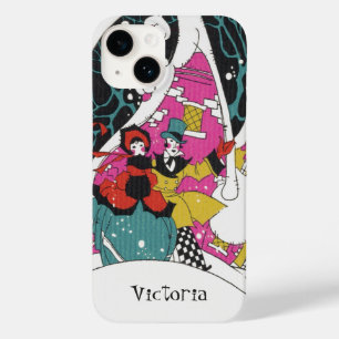 Vintage Christmas, Fancy Victorian Town People Case-Mate iPhone 14 Case