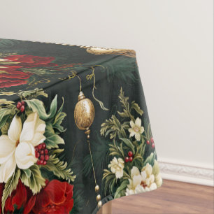 Vintage Christmas fantasy Floral Pattern Tablecloth