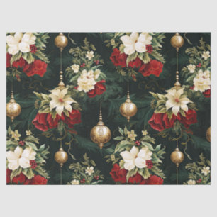 Vintage Christmas fantasy Floral Pattern Tissue Paper