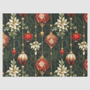 Vintage Christmas fantasy Floral Pattern Tissue Paper