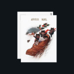 vintage Christmas festive cats Holiday Postcard<br><div class="desc">vintage Christmas festive cats Holiday Postcard</div>