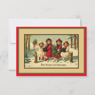 Vintage Christmas Flat Note Card