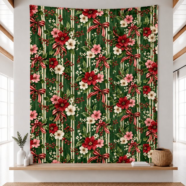 Vintage Christmas Floral Garden Pattern Blanket (Creator Uploaded)