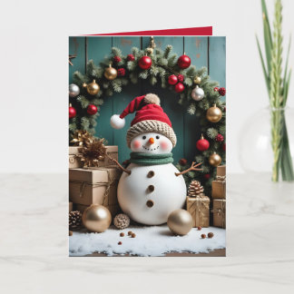 Vintage Christmas - Folded Greeting Card