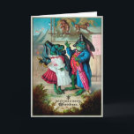 Vintage Christmas Frogs Holiday Card<br><div class="desc">Vintage Victorian frogs Christmas card. High quality,  restored vintage image.</div>