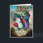 Vintage Christmas Frogs Holiday Card<br><div class="desc">Vintage Victorian frogs Christmas card. High quality,  restored vintage image.</div>
