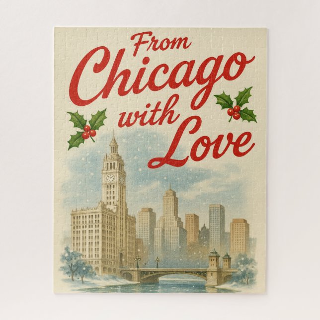Vintage Christmas – From Chicago With Love  Jigsaw Puzzle (Vertical)